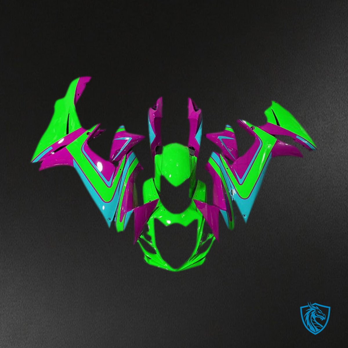 Suzuki GSXR 600-750 (2011-2024) Pink, Green & Light Blue - MERGEment Motorcycle Fairings Kit