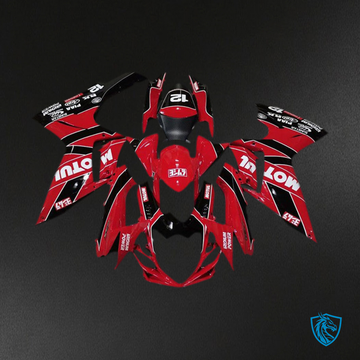 Suzuki GSXR 600-750 (2011-2024) Red & Black Gloss Motul Motorcycle Fairings Kit | ABS Bodywork
