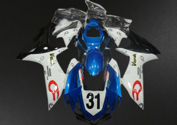 Suzuki GSXR 600-750 (2011-2024) Blue, White & Black Vesrah Motorcycle Fairings Kit - Aftermarket ABS Bodywork
