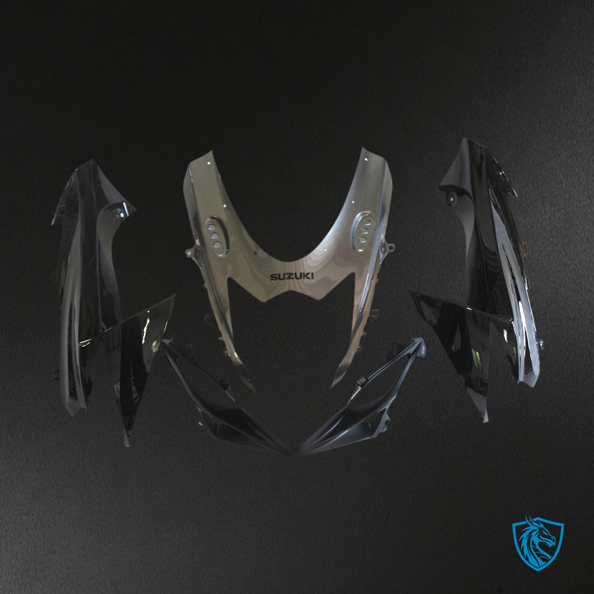 Suzuki GSXR 600-750 (2011-2025) Black & Gray - Fairing Kit