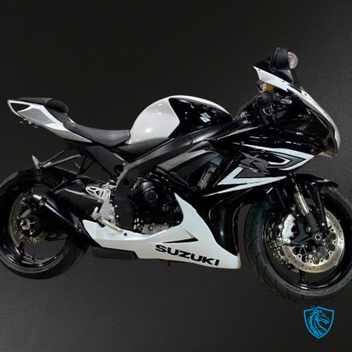 Suzuki GSXR 600-750 (2011-2025) Black & White - Fairing Kit