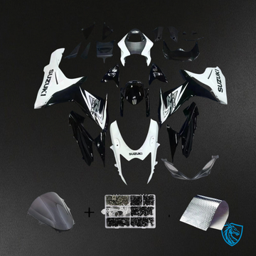 Suzuki GSXR 600-750 (2011-2025) Black & White - Fairing Kit