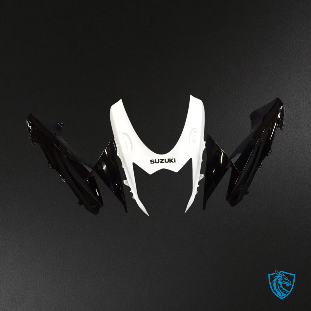 Suzuki GSXR 600-750 (2011-2025) Black & White - Fairing Kit