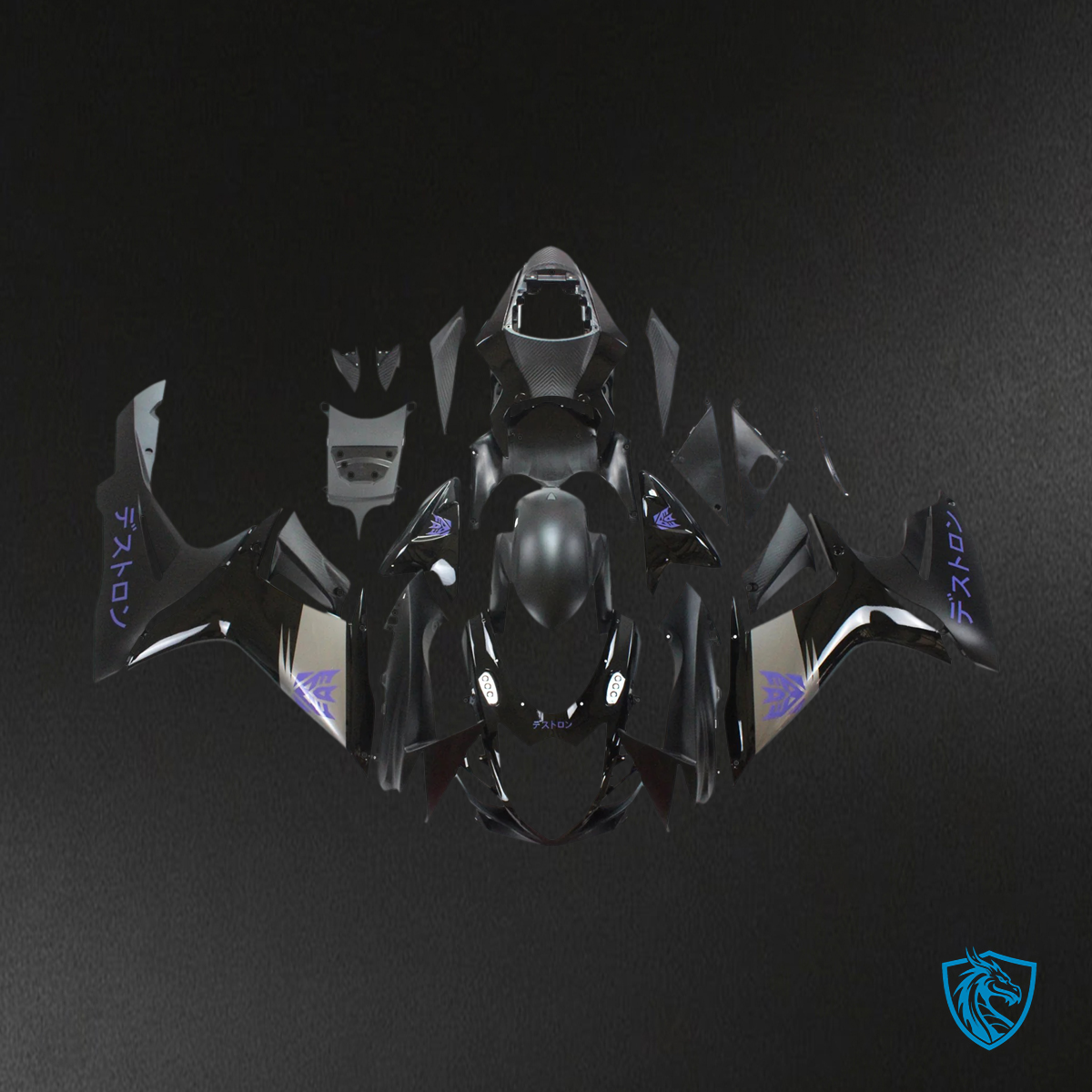 Suzuki GSXR 600-750 (2011-2025) Black With Purple Logo - Fairing Kit
