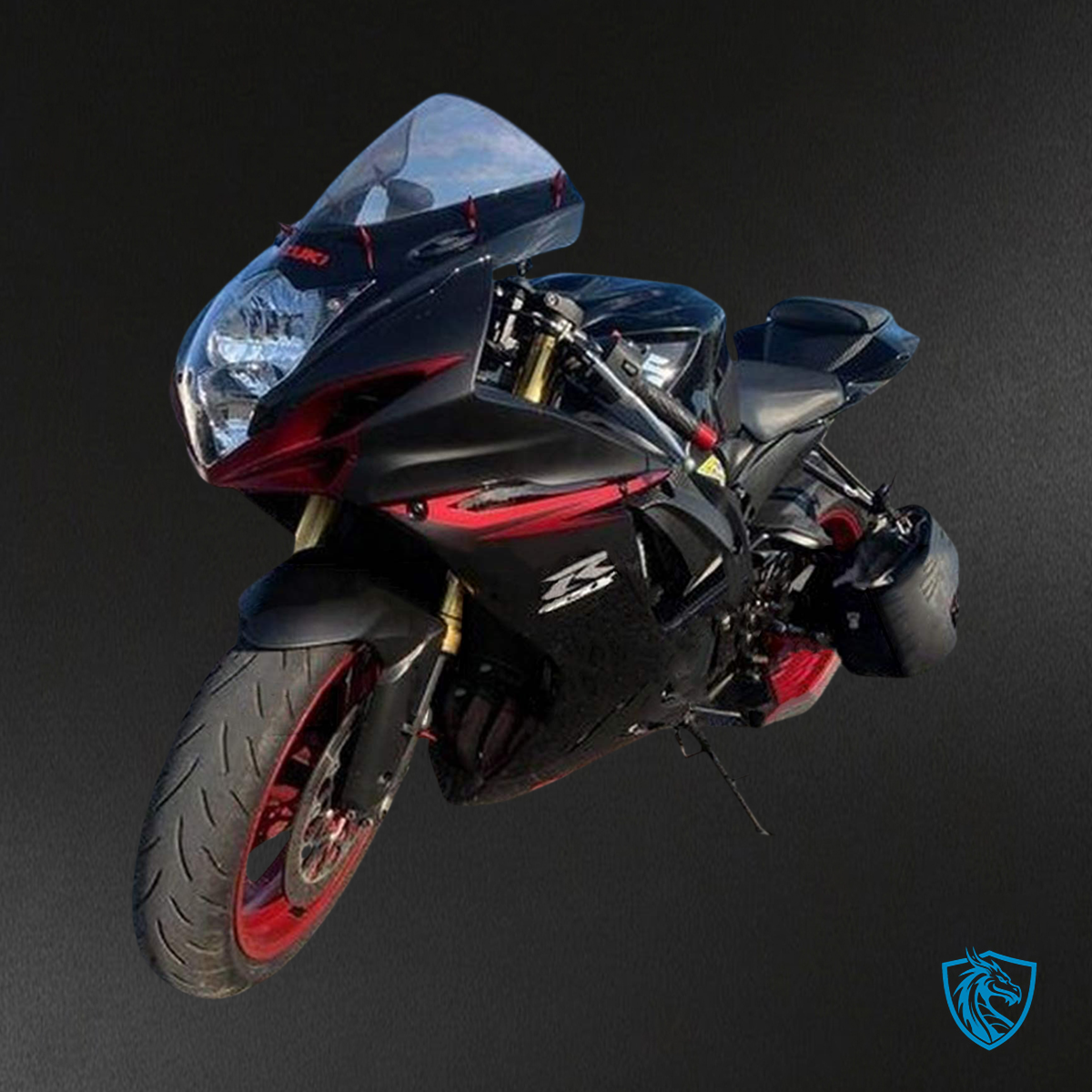 Suzuki GSXR 600-750 (2011-2025) Black With Red Line - Fairing Kit