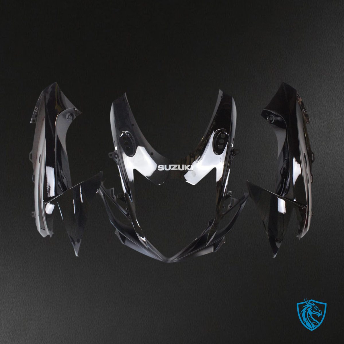 Suzuki GSXR 600-750 (2011-2025) Black With White Logo - Fairing Kit