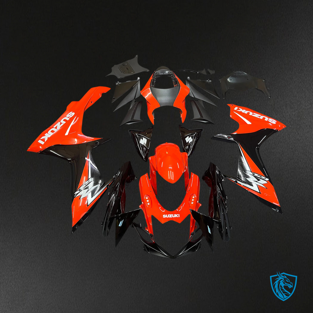 Suzuki GSXR 600-750 (2011-2025) Black & Red Captain America - Fairing Kit