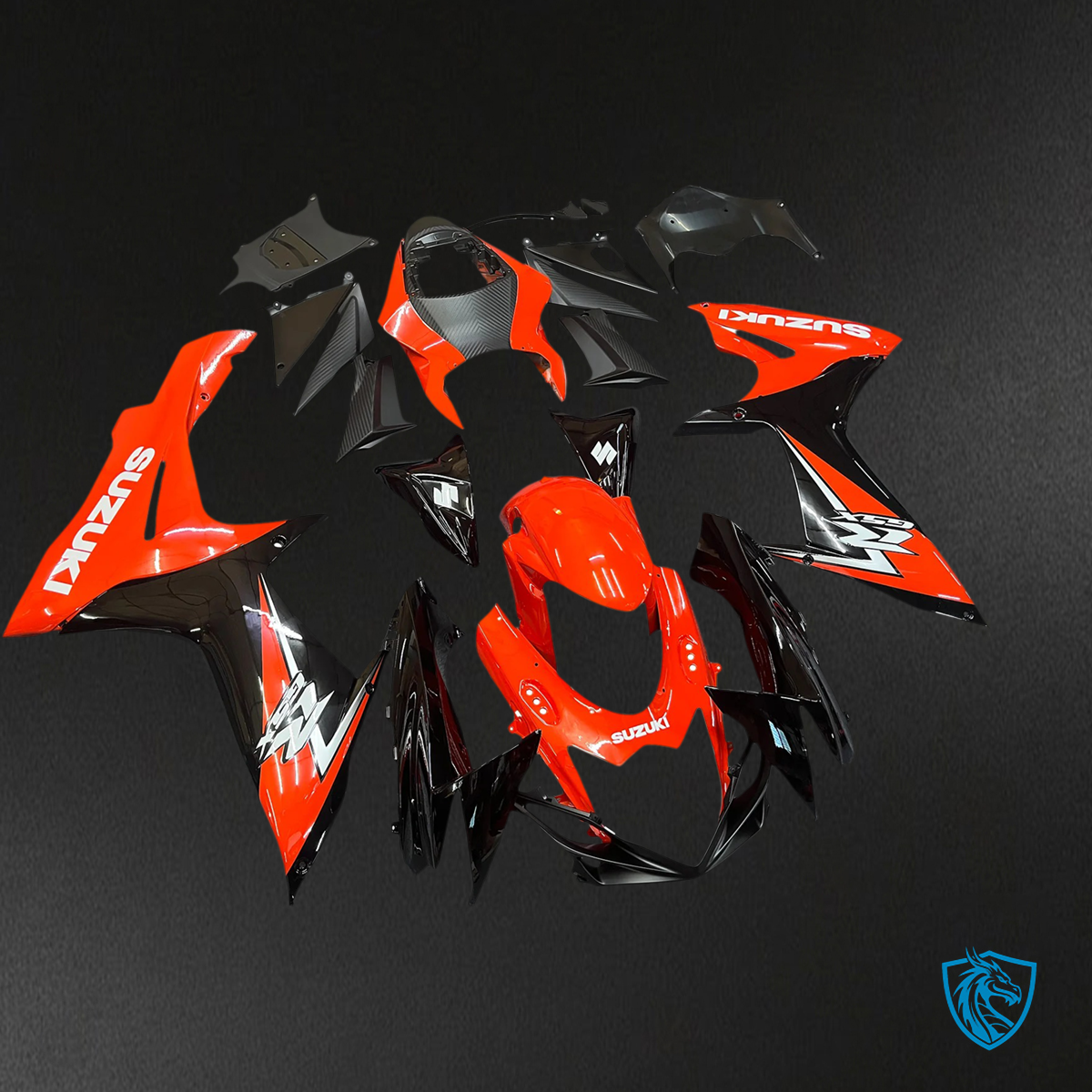 Suzuki GSXR 600-750 (2011-2025) Black & Red Captain America - Fairing Kit