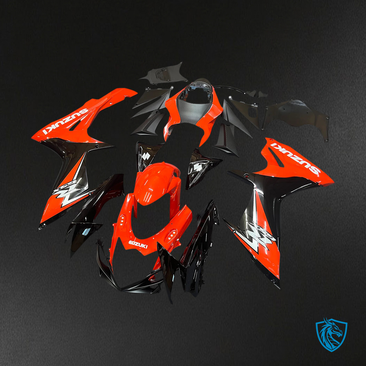 Suzuki GSXR 600-750 (2011-2025) Black & Red Captain America - Fairing Kit