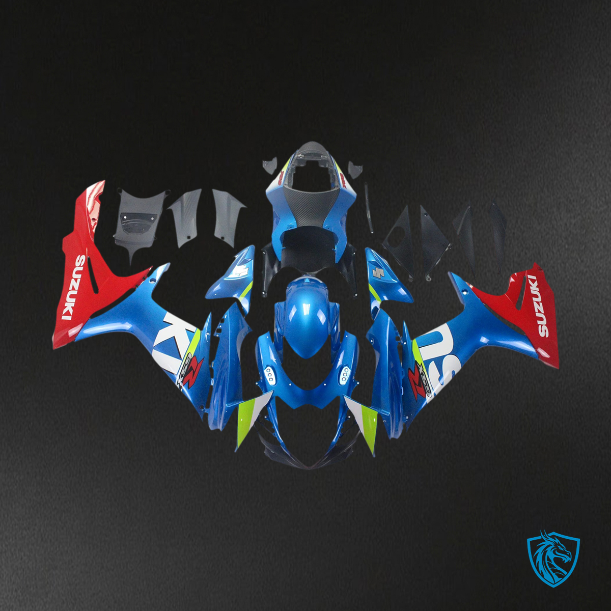Suzuki GSXR 600-750 (2011-2025) Blue & Red - Fairing Kit