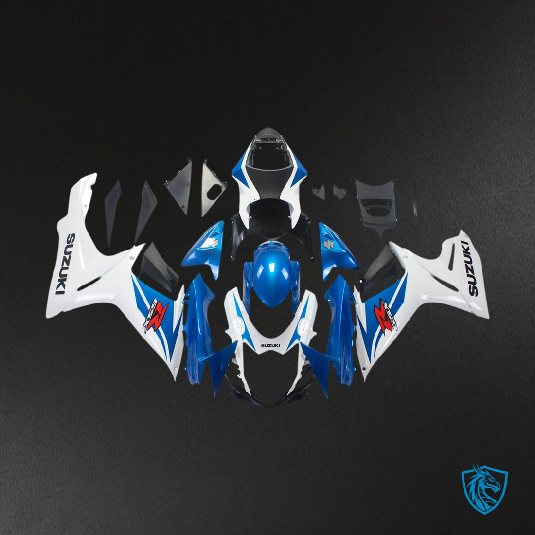 Suzuki GSXR 600-750 (2011-2025) Blue & White - Fairing Kit