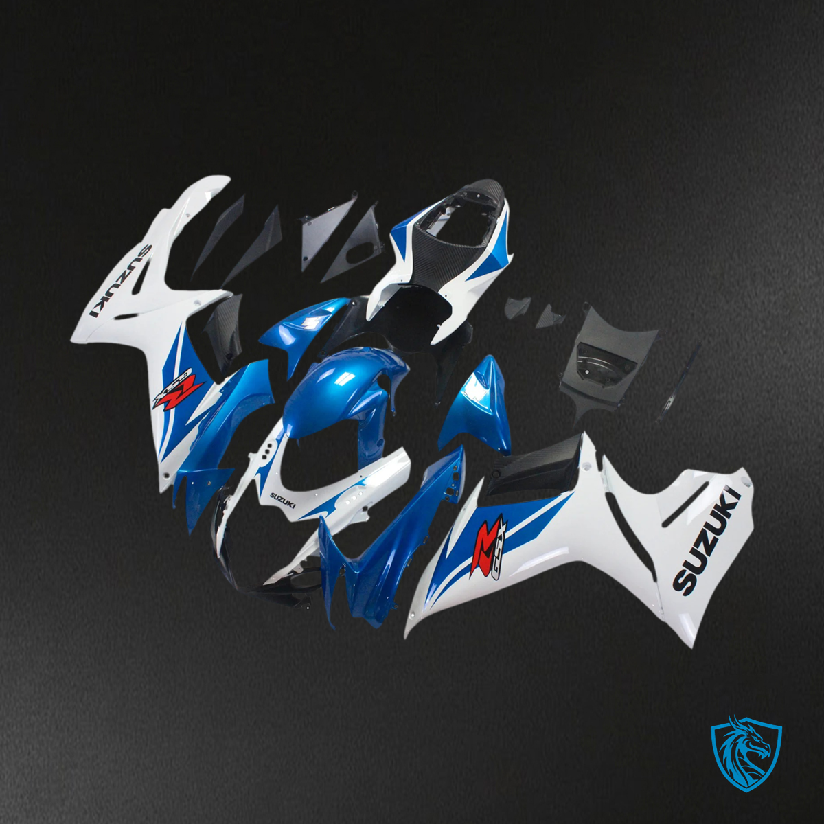 Suzuki GSXR 600-750 (2011-2025) Blue & White - Fairing Kit