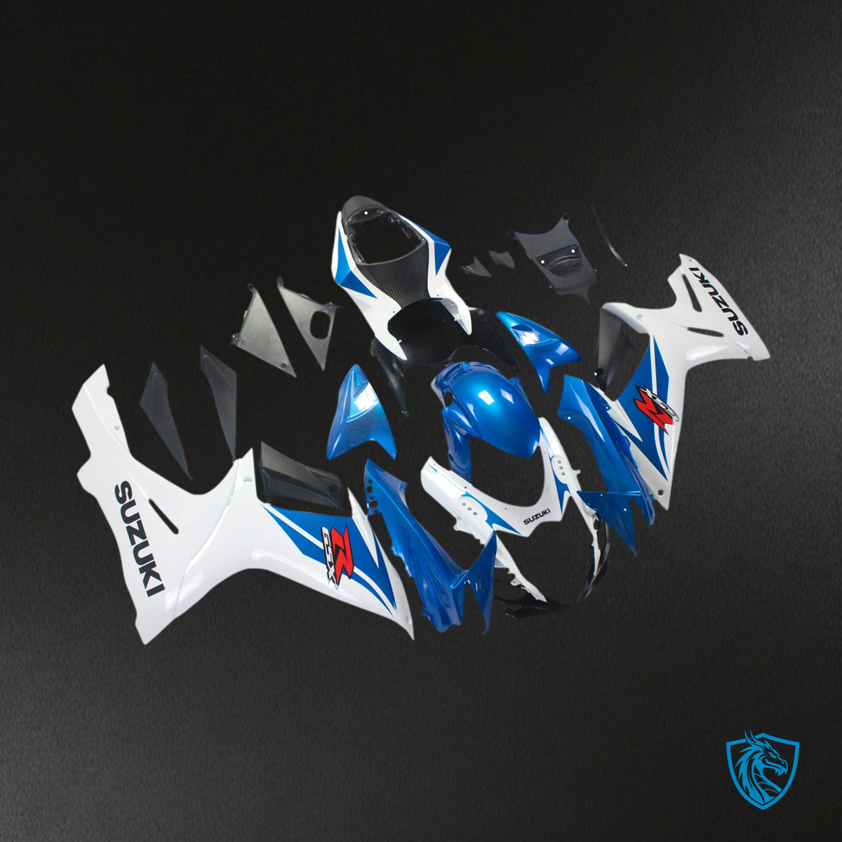 Suzuki GSXR 600-750 (2011-2025) Blue & White - Fairing Kit