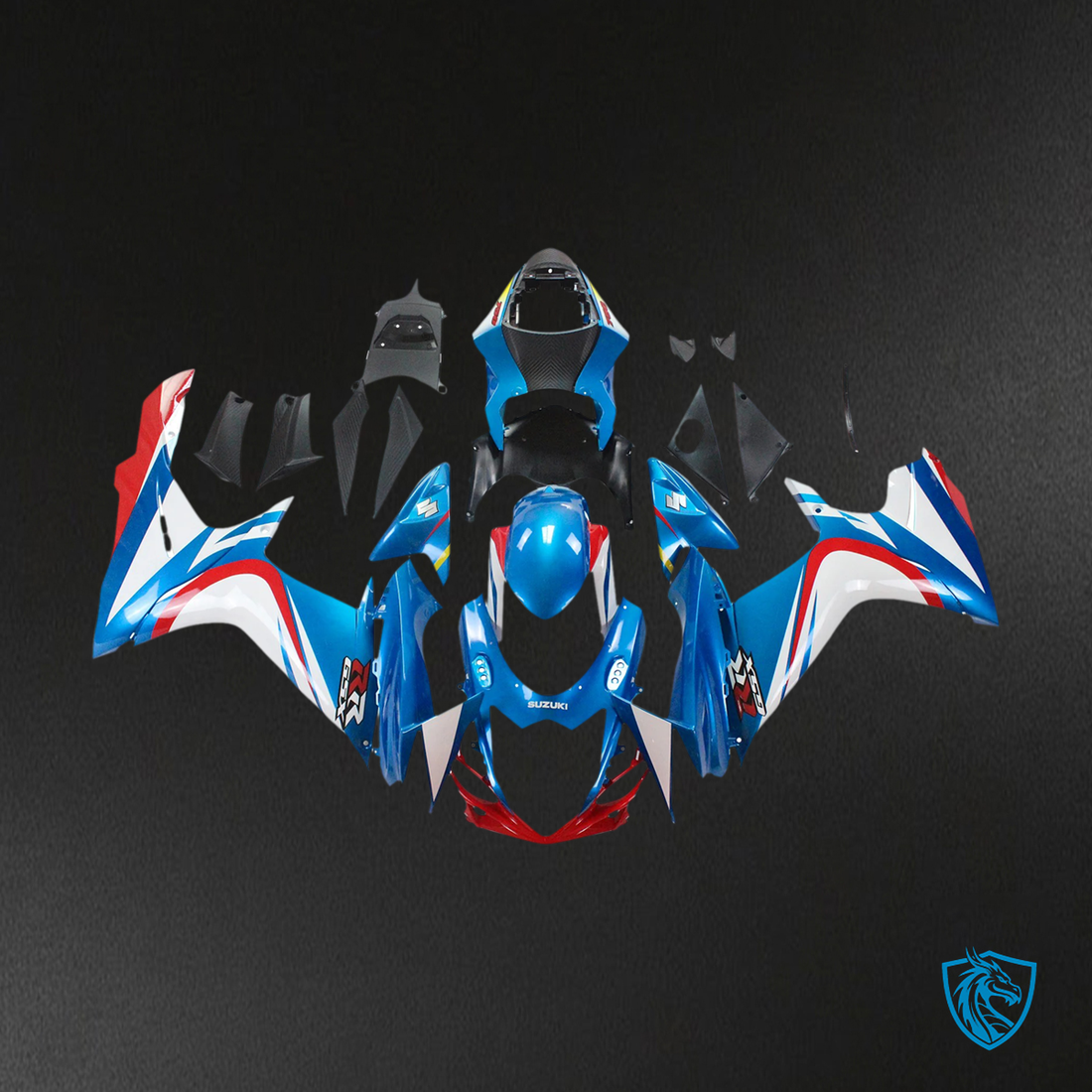 Suzuki GSXR 600-750 (2011-2025) Blue, White & Red - Fairing Kit