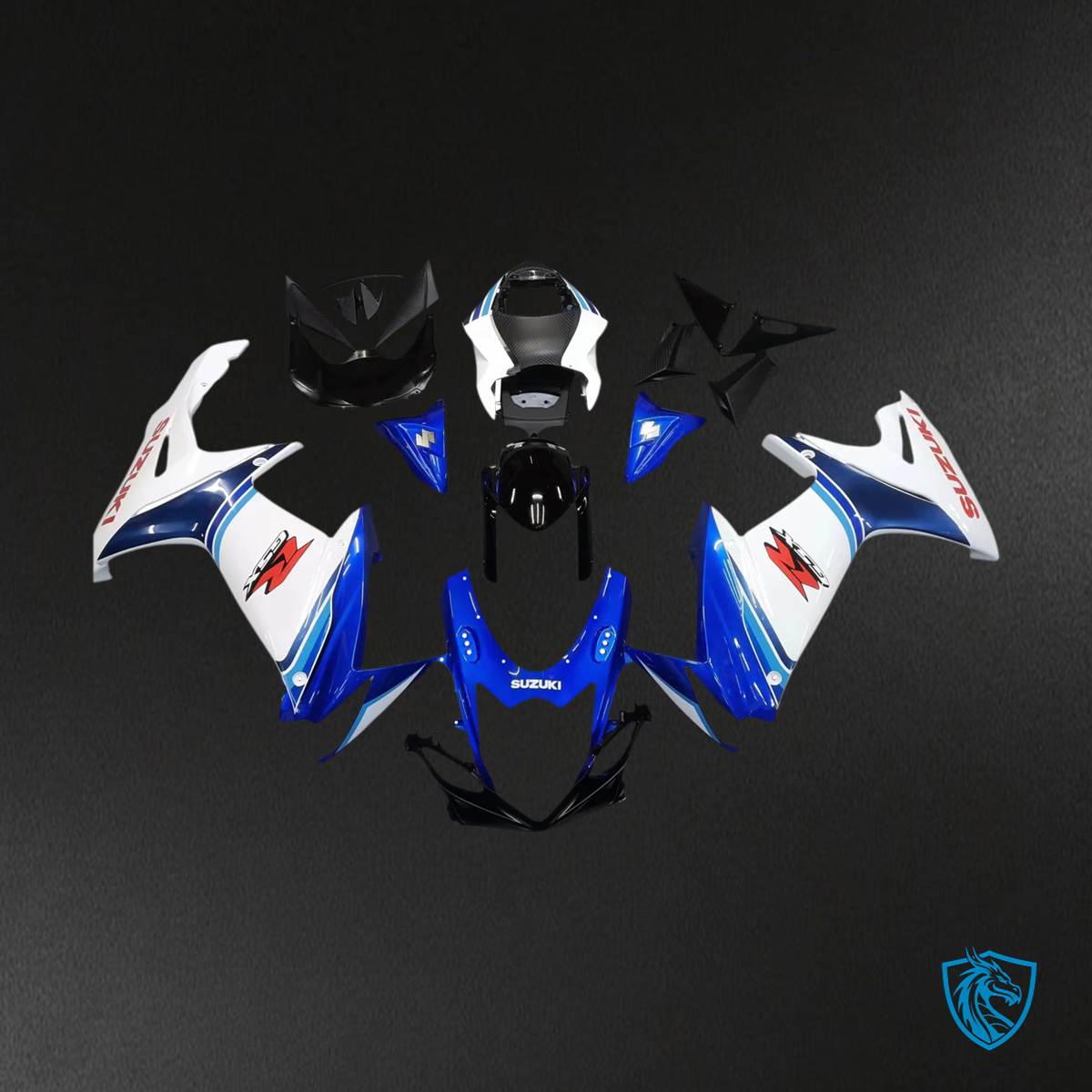 Suzuki GSXR 600-750 (2011-2025) Blue, White and Red - Fairing Kit