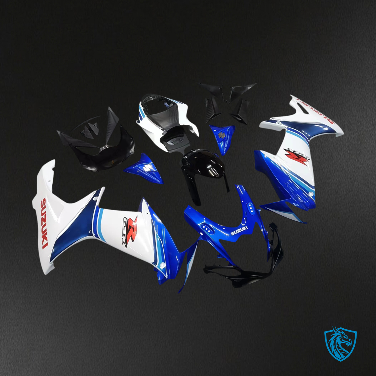 Suzuki GSXR 600-750 (2011-2025) Blue, White and Red - Fairing Kit
