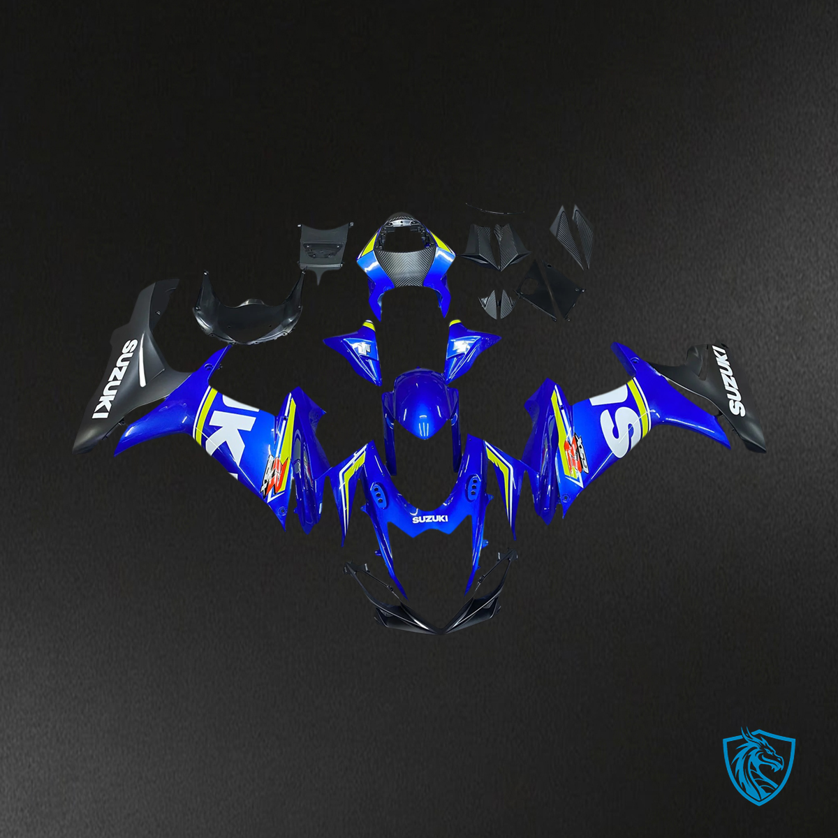 Suzuki GSXR 600-750 (2011-2025) Blue with Yellow Accent - Fairing Kit