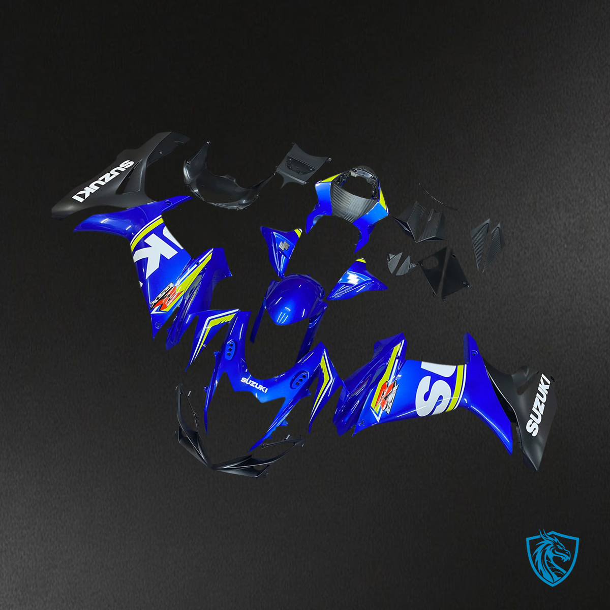 Suzuki GSXR 600-750 (2011-2025) Blue with Yellow Accent - Fairing Kit