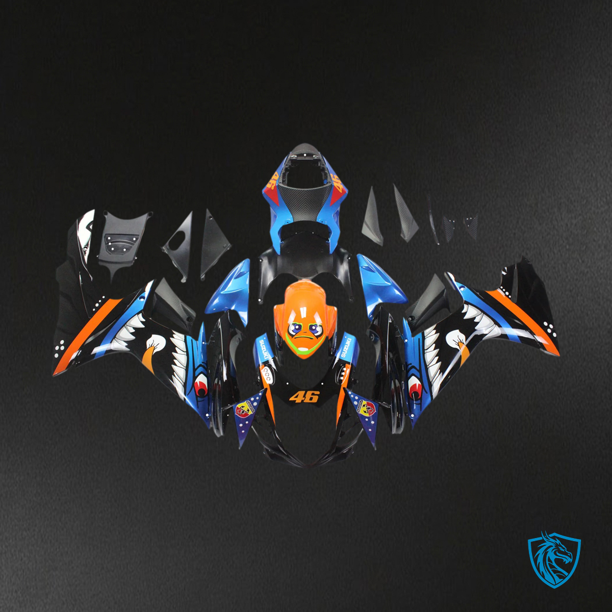 Suzuki GSXR 600-750 (2011-2025) Cartoon Shark - Fairing Kit