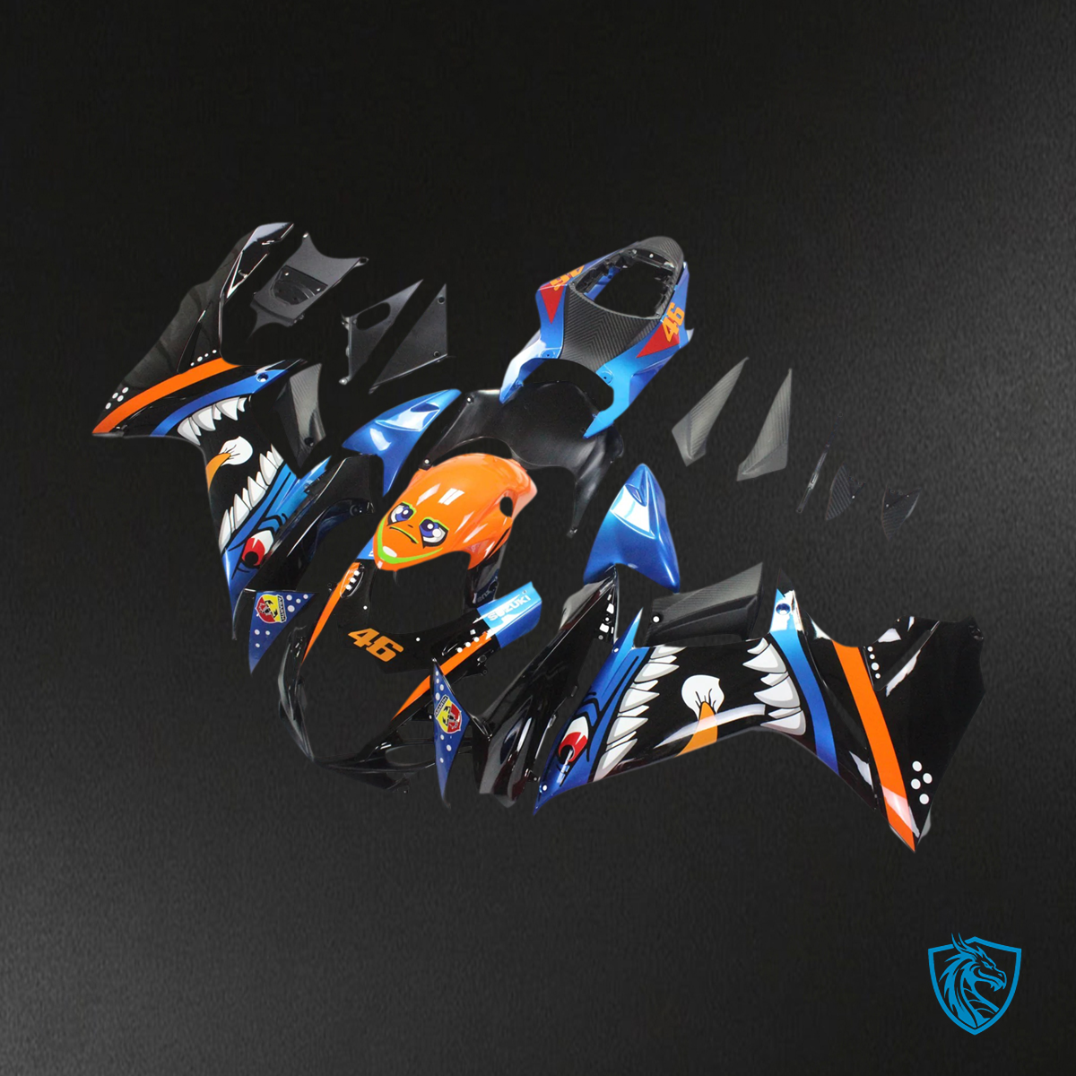 Suzuki GSXR 600-750 (2011-2025) Cartoon Shark - Fairing Kit