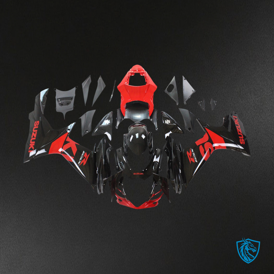 Suzuki GSXR 600-750 (2011-2025) Red and Black - Fairing Kit