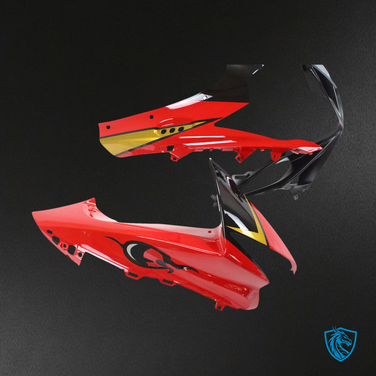 Suzuki GSXR 600-750 (2011-2025) Red & Gray Shark - Fairing Kit