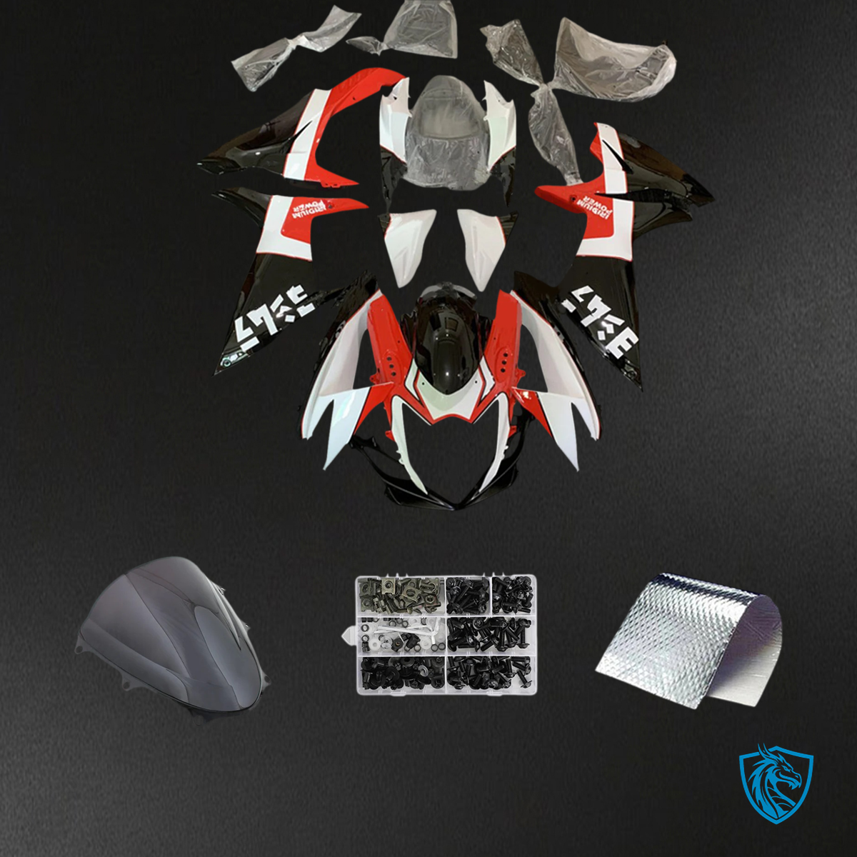 Suzuki GSXR 600-750 (2011-2025) Red & Black - Fairing Kit