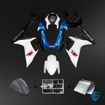 Suzuki GSXR 600-750 (2011-2025) White & Blue - Fairing Kit