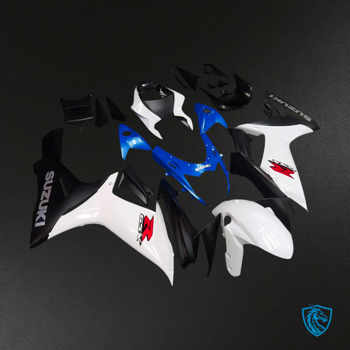 Suzuki GSXR 600-750 (2011-2025) White & Blue - Fairing Kit