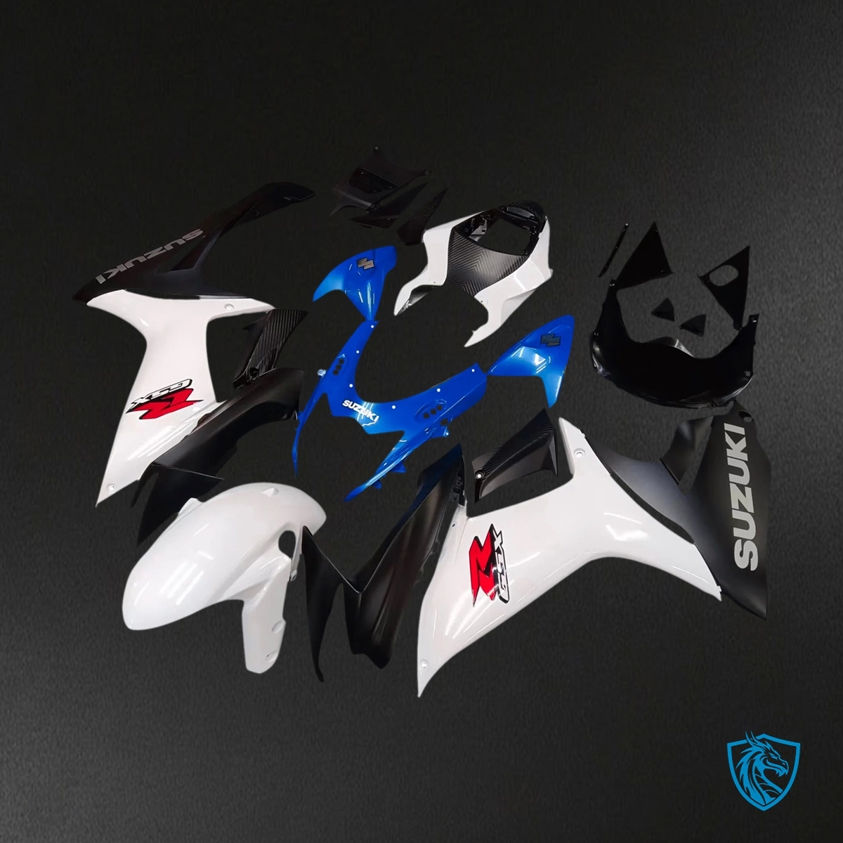 Suzuki GSXR 600-750 (2011-2025) White & Blue - Fairing Kit