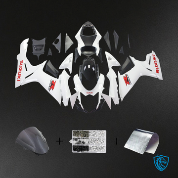 Suzuki GSXR 600-750 (2011-2025) White With Red Logo - Fairing Kit