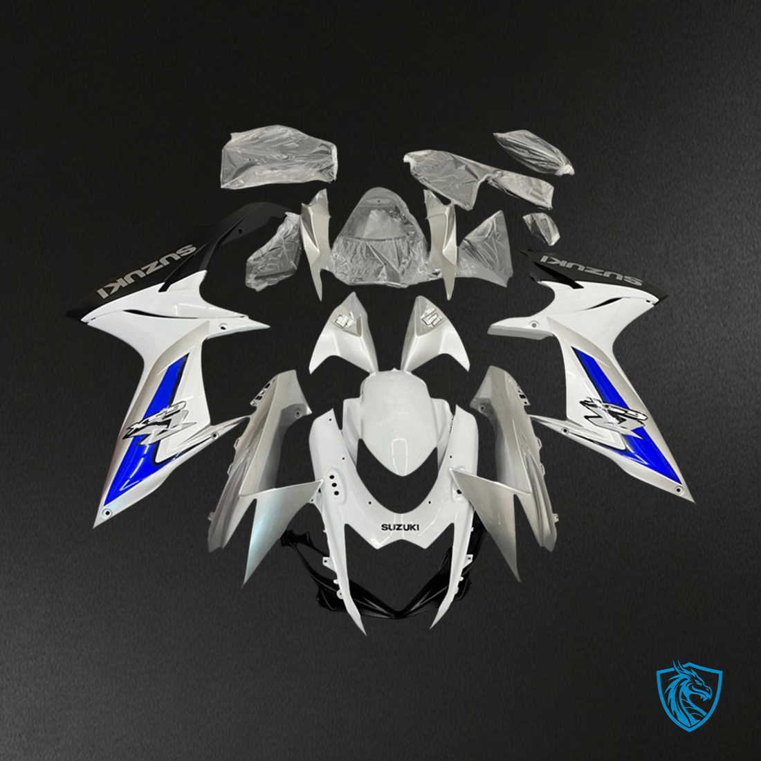 Suzuki GSXR 600-750 (2011-2025) White & Blue - Fairing Kit