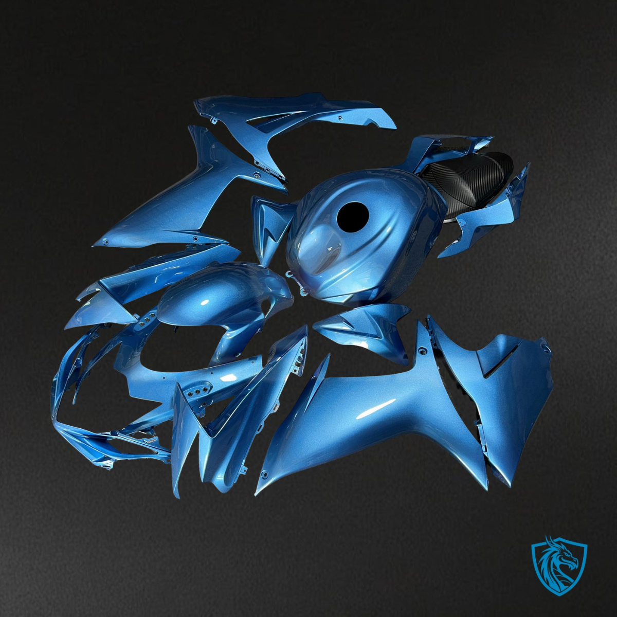 Suzuki GSXR 600-750 (2011-2026) Gloss Azure Blue Fairing Kit | ABS Bodywork