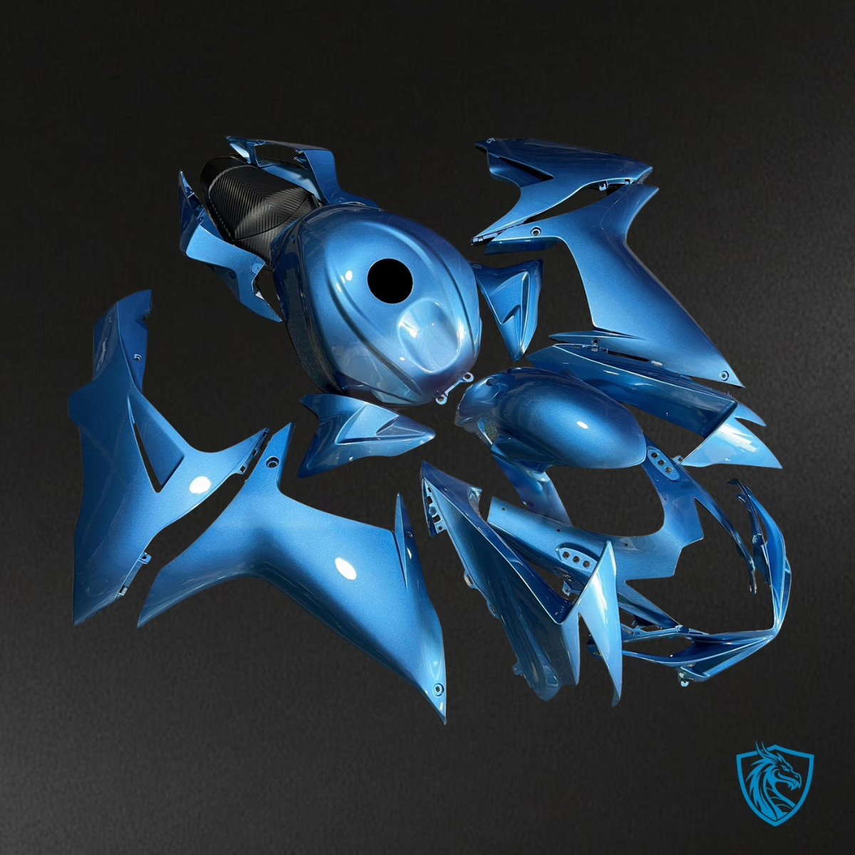 Suzuki GSXR 600-750 (2011-2026) Gloss Azure Blue Fairing Kit | ABS Bodywork