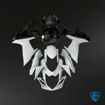 Suzuki GSXR 600-750 (2011-2026) Gloss Black & Matte White Fairing Kit | ABS Bodywork