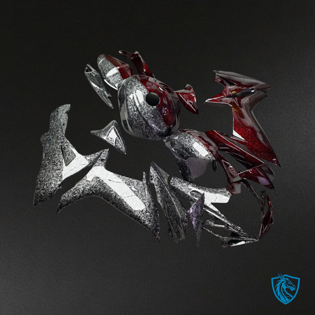 Suzuki GSXR 600-750 (2011-2026) Gloss Red, White & Silver Fairing Kit - Aftermarket ABS Bodywork