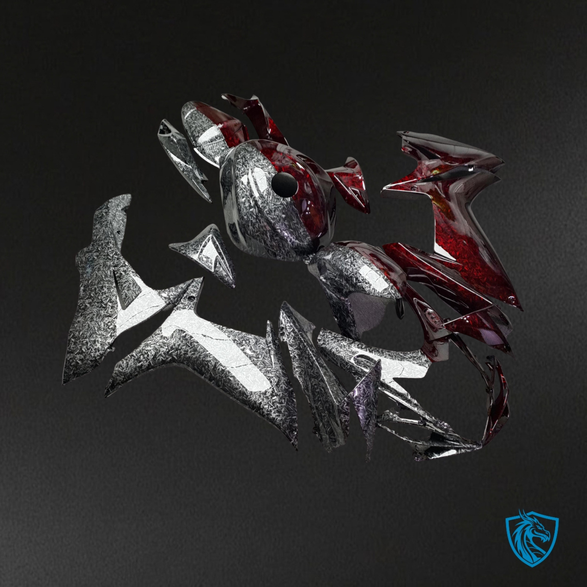 Suzuki GSXR 600-750 (2011-2026) Gloss Red, White & Silver Fairing Kit - Aftermarket ABS Bodywork
