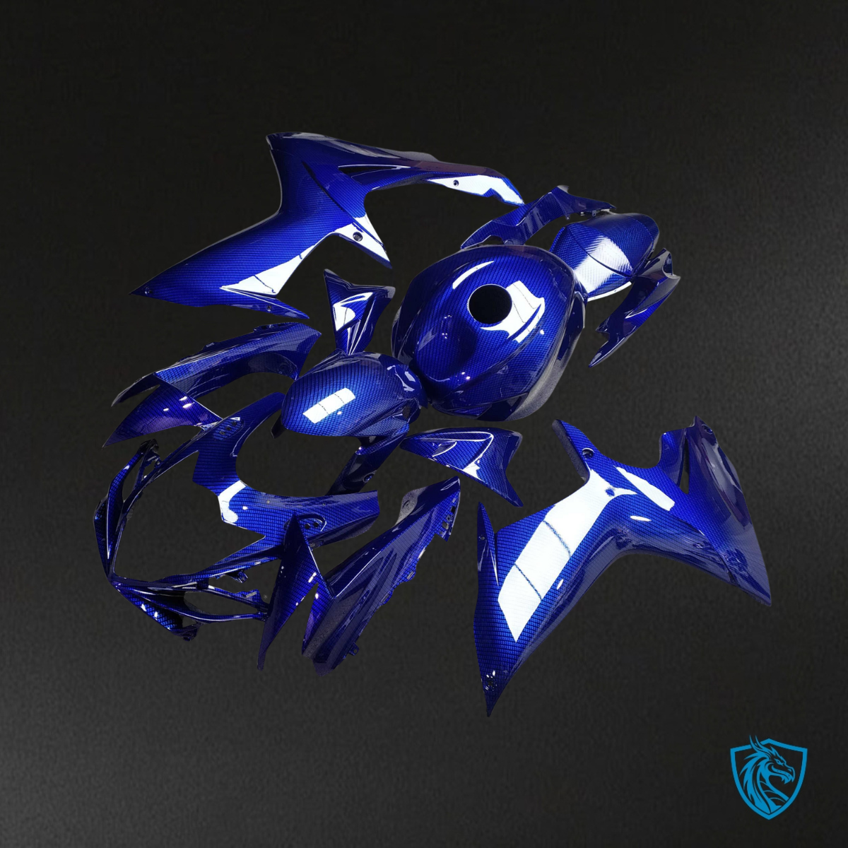 Suzuki GSXR 600-750 (2011-2026) Gloss Blue Carbon Fiber Fairing Kit - Aftermarket ABS Bodywork