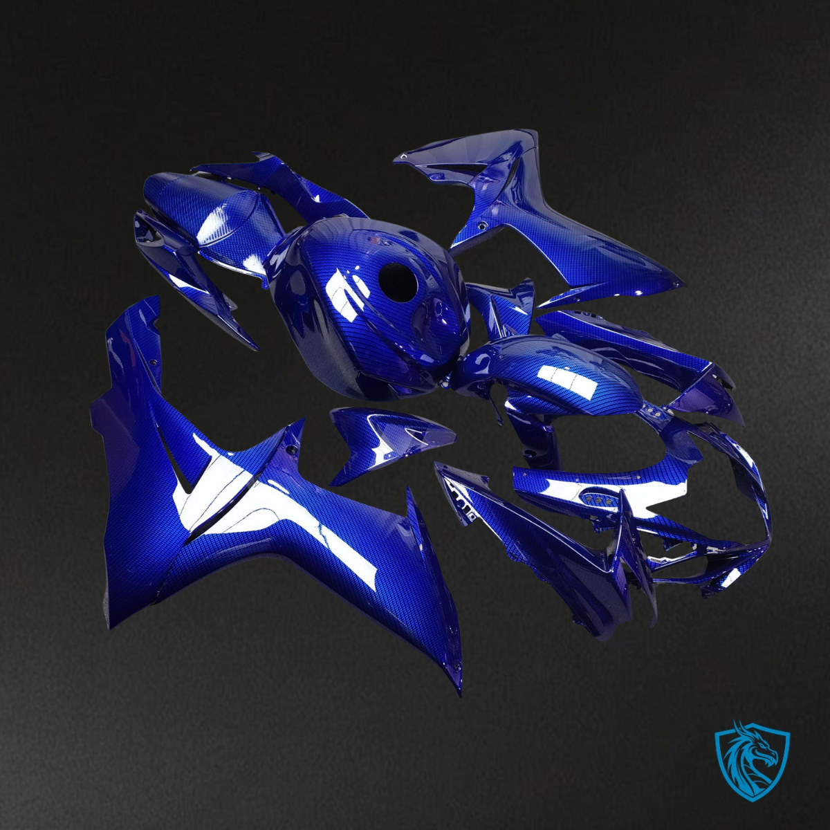 Suzuki GSXR 600-750 (2011-2026) Gloss Blue Carbon Fiber Fairing Kit - Aftermarket ABS Bodywork