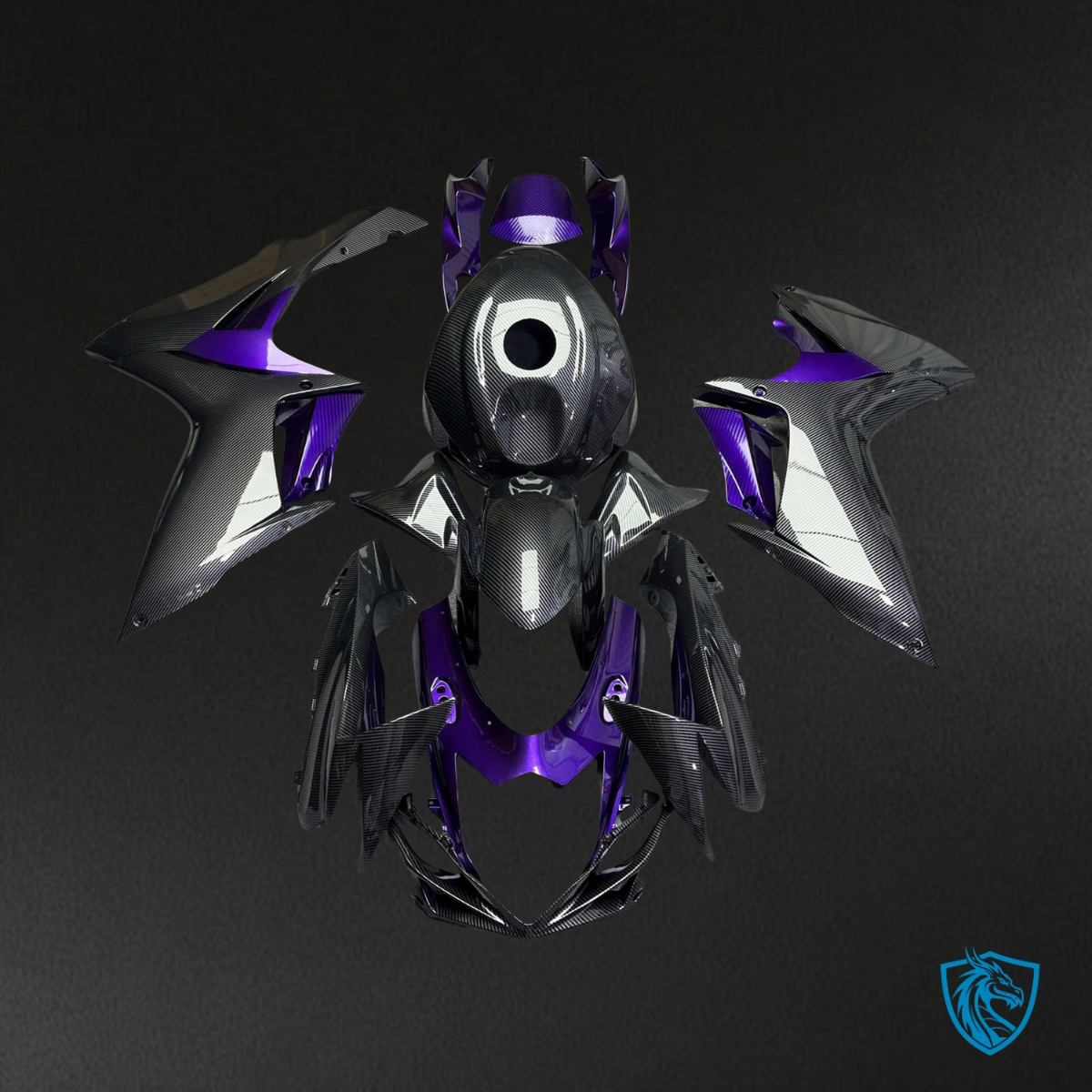 Suzuki GSXR 600-750 (2011-2026) Gloss Purple & Matte Black Fairing Kit | ABS Bodywork