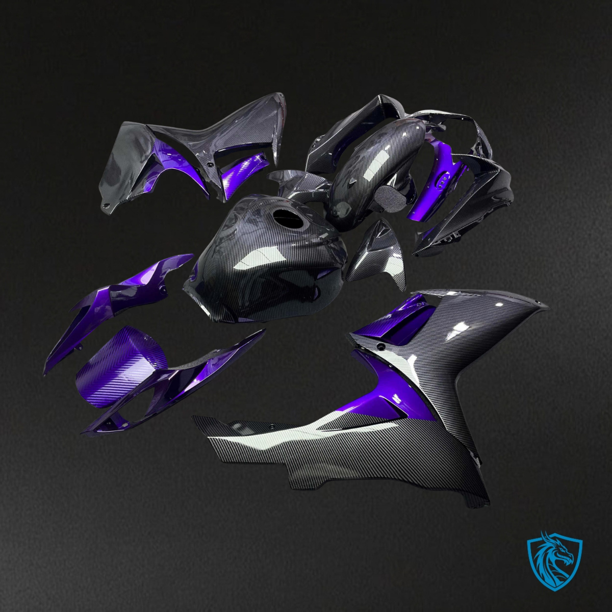 Suzuki GSXR 600-750 (2011-2026) Gloss Purple & Matte Black Fairing Kit | ABS Bodywork