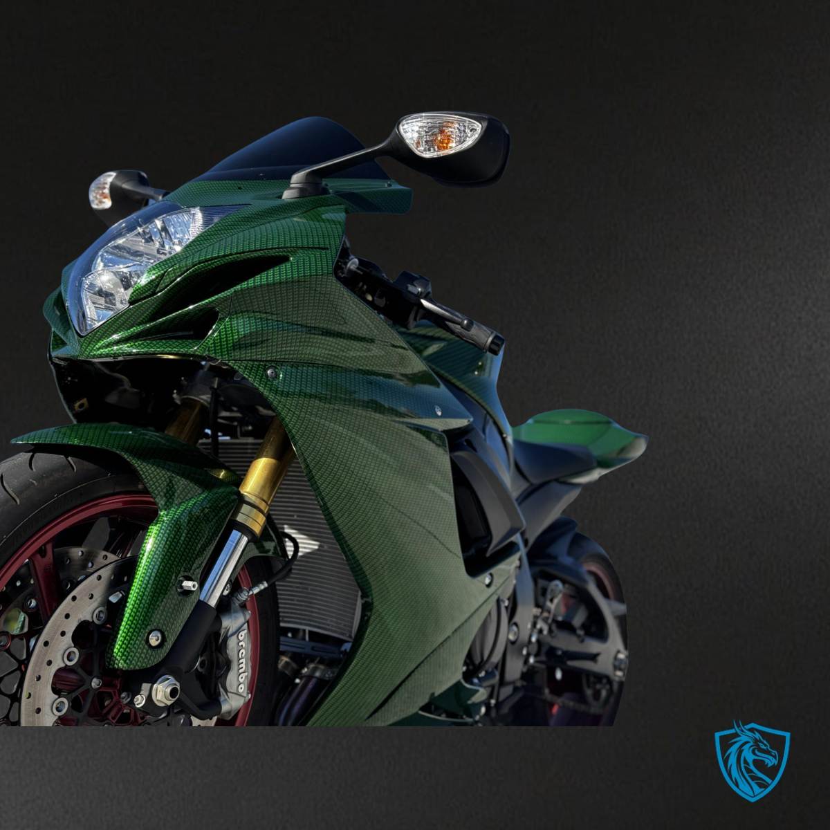 Suzuki GSXR 600-750 (2011-2026) Gloss Green Carbon Fiber Fairing Kit - Aftermarket ABS Bodywork
