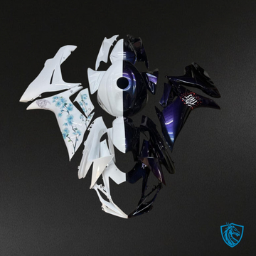 Suzuki GSXR 600-750 (2011-2026) Gloss Blue & White Cherry Fairing Kit - Aftermarket ABS Bodywork