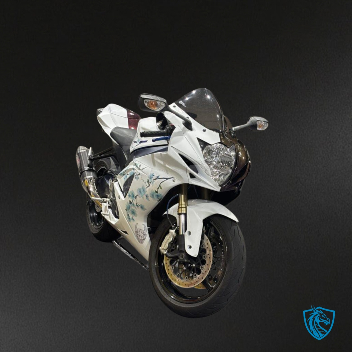 Suzuki GSXR 600-750 (2011-2026) Gloss Blue & White Cherry Fairing Kit - Aftermarket ABS Bodywork