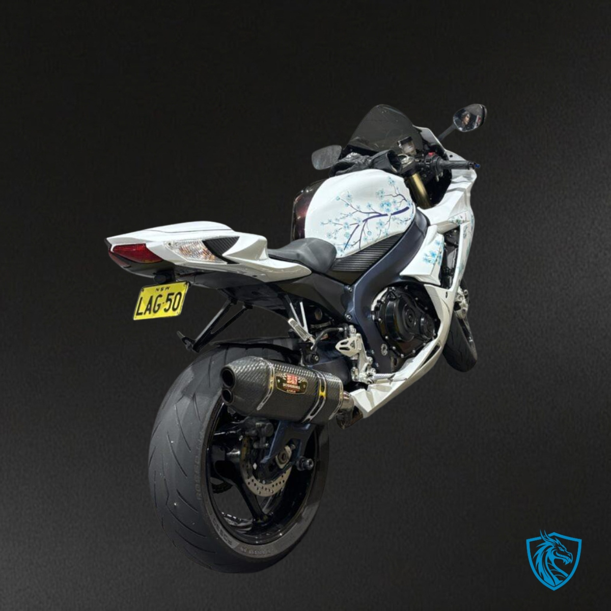 Suzuki GSXR 600-750 (2011-2026) Gloss Blue & White Cherry Fairing Kit - Aftermarket ABS Bodywork