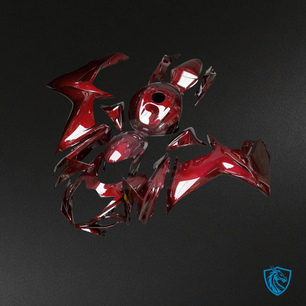 Suzuki GSXR 600-750 (2011-2026) Gloss Red Carbon Fiber Style - Custom ABS Fairing Kit