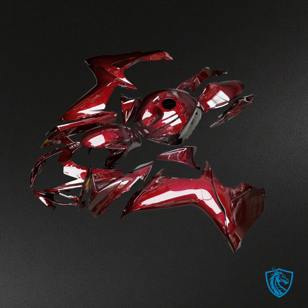 Suzuki GSXR 600-750 (2011-2026) Gloss Red Carbon Fiber Style - Custom ABS Fairing Kit