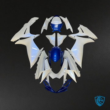 Suzuki GSXR 600-750 (2011-2026) Gloss White Chameleon & Blue Fairing Kit | ABS Bodywork