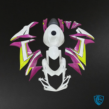 Suzuki GSXR 600-750 (2011-2026) White, Yellow & Pink - MERGEment Motorcycle Fairings Kit