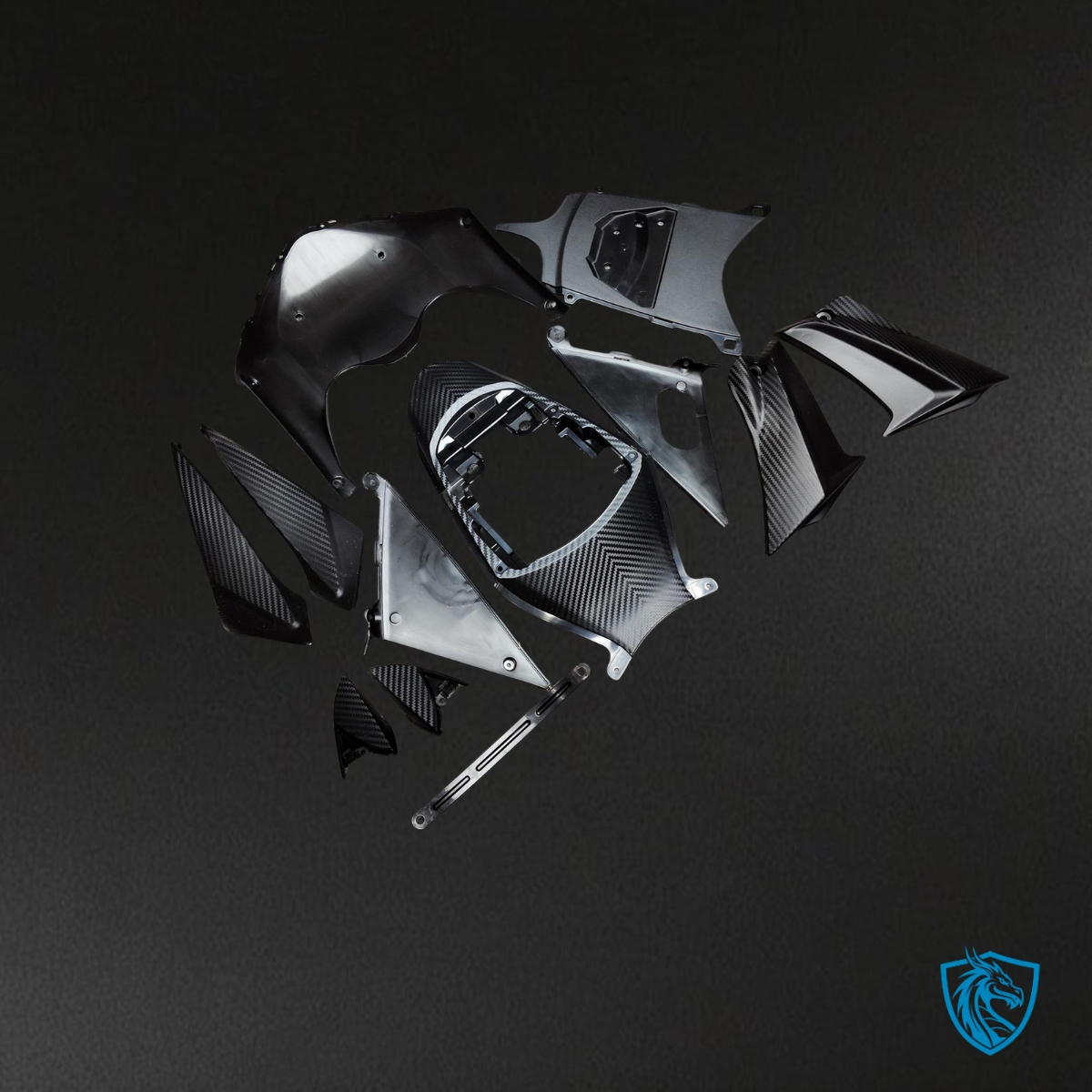 Suzuki GSXR 600-750 (2011-2026) Matte Blue & Black - Custom ABS Fairing Kit